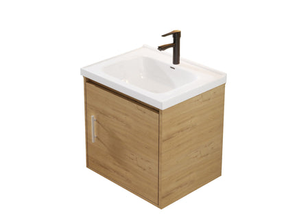 Floating Bathroom Vanity Combo, Wall Mounted Cabinet With Sink & Soft Close Doors For Small Bathrooms