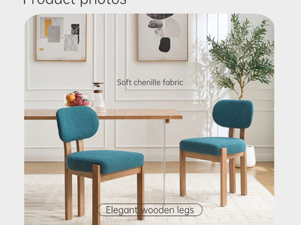 Dining Chairs With Ergonomic Backrest And Adjustable Feet (Set of 2)