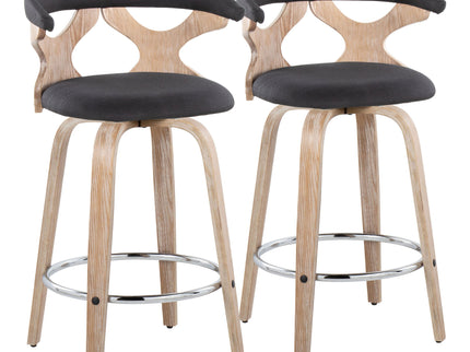 Gardenia - Mid Century Modern Fixed Height Counter Stool With Swivel (Set of 2)