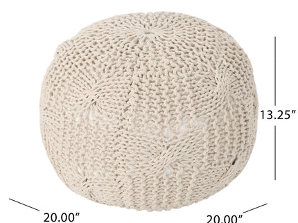Bordeaux - Knitted Round Pouf