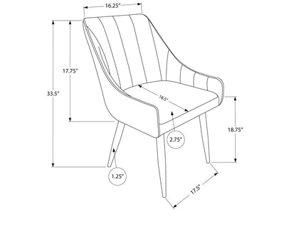 Upholstered Side Dining Chair For Dining Room (Set of 2)