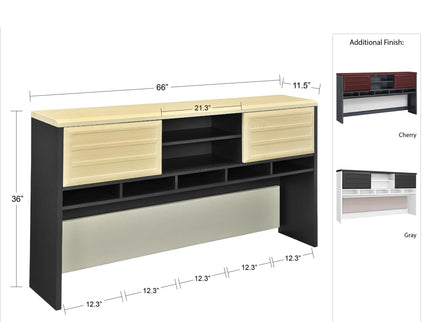 Pursuit - Hutch With Open And Concealed Compartments - Cherry