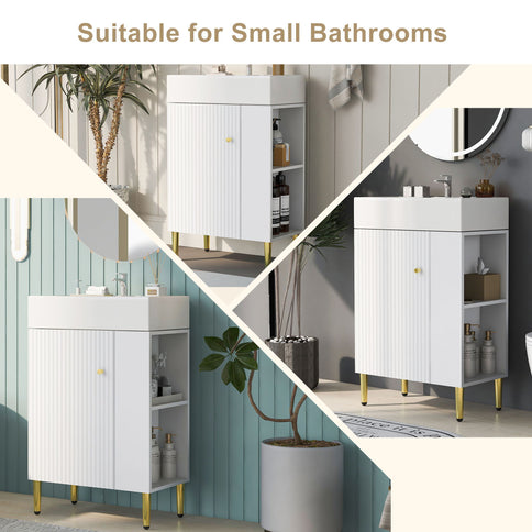 Bathroom Vanity, Combo Cabinet, Bathroom Storage Cabinet, Single Ceramic Sink