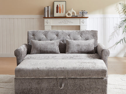 Loveseat Sofa Bed, Pull - Out Couch Sleeper & 2 Pillows