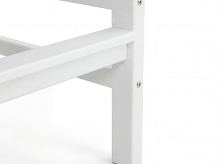 Outdoor Bar Height Adirondack Patio Chair With Cup Holder And Armrests All Weather UV Resistant - White