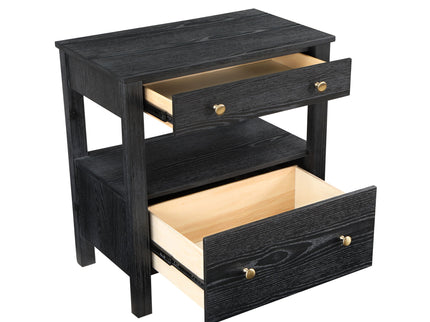 Danielle - 2 Drawer Nightstand - Black