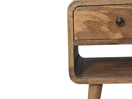 Mini Chestnut Curve Lower Bedside Nifhtstand