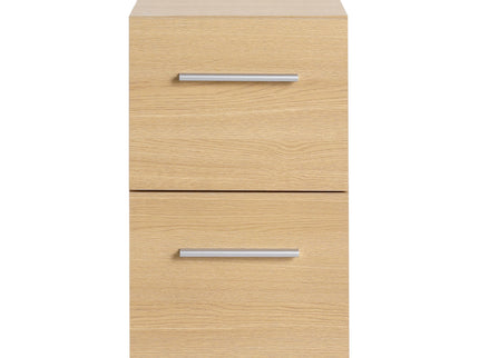 Floating Bathroom Vanity Drawer Base, Wall Mounted Storage With 2 Drawers - Light Oak