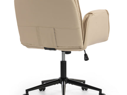 Criss Cross Swivel Desk Chair With Adjustable Armrests & Wheels For Home Office