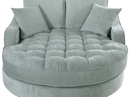 Modern Chaise Lounge Upholstered Sofa Couch With Tufted Seat And Detachable Pillows For Living Room