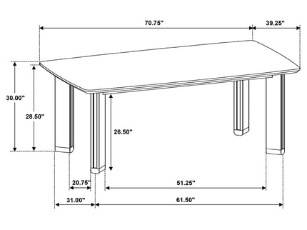 Crispin - Rectangular Dining - Brown