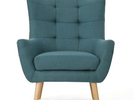 Club Chair With Rubberwood Legs
