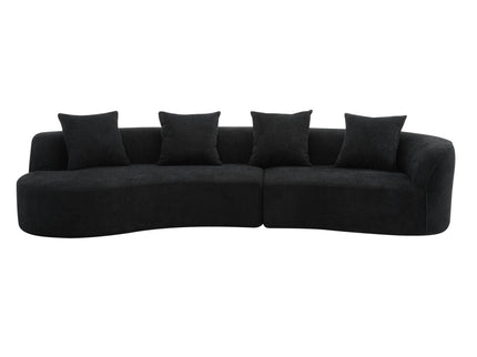 Elegant Curved Sectional Sofa With Full Foam Comfort