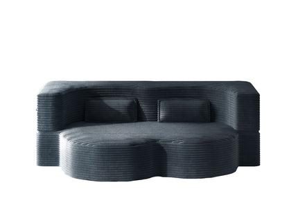 Modern Floor Sofa With 2 Pillows, Convertible Twin Size Folding Mattress For Living Room