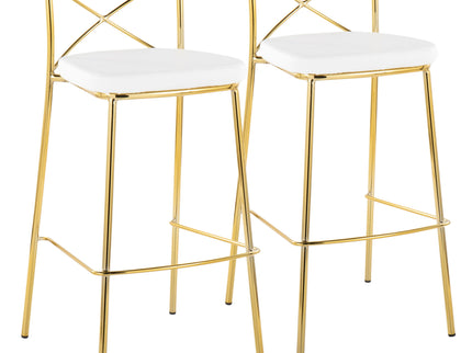 Modern Charlotte - Contemporary Fixed Height Barstool (Set of 2)