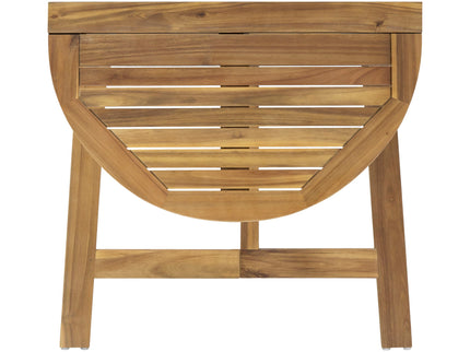 Outdoor Half Round Folding Acacia Wood Bistro Table
