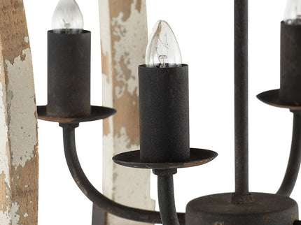 4 Light Chandelier, Hanging Light Fixture With Adjustable Chain For Kitchen, Bulb Not Included - Cream