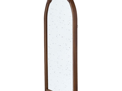 Hand Carved Rose Antique Mirror Frame, Wood Arch Mirror Wall Decor For Living Room