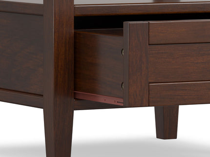 Warm Shaker - End Table With Smooth Drawer Storage - Brown