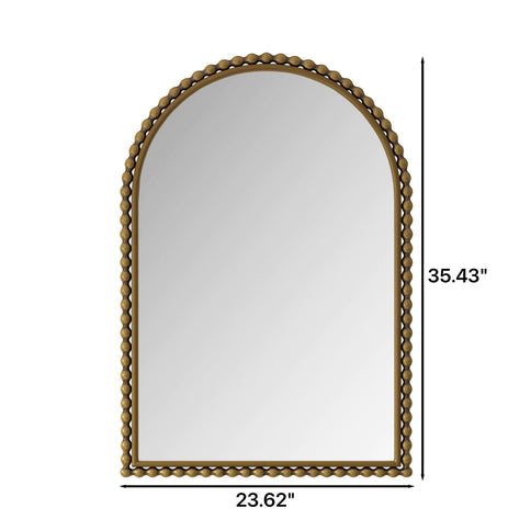 Vintage Iron Art Arch Mirror, Wall Hanging Or Table Display