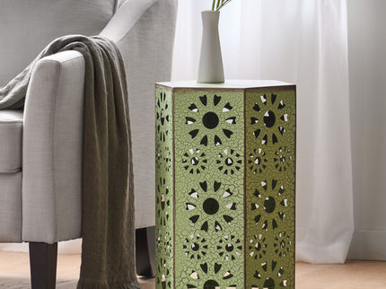 Galore - Side Table With Sunburst Cut Out Design