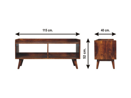 Open Top Media Unit - Brown