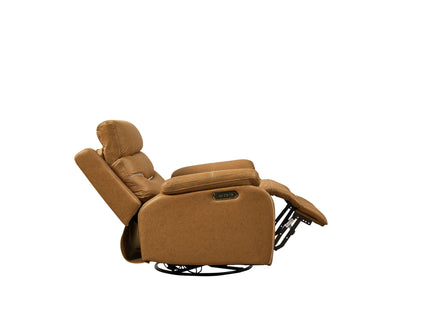 Liyasi - Dual Okin Motor Rocking And 240° Swivel Single Sofa Seat Recliner Chair Infinite Position, Head Rest With Power Function