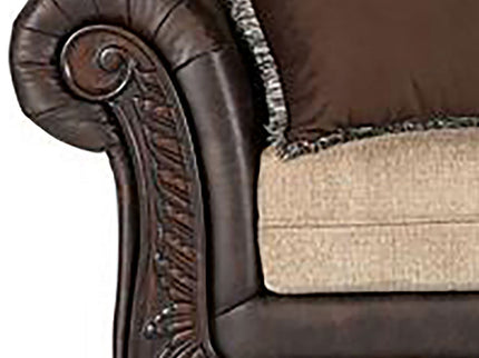 Brookridge - Rolled Arm Loveseat Sofa With Upholstery - Brown
