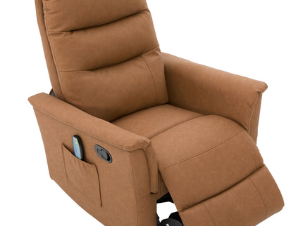 Manual Recliner Chair With 8 Point Massage And Swivel Function
