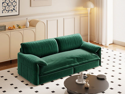 Queen Pull Out 3 In 1 Convertible Sleeper Sofa With Side Storage