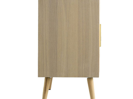 Wooden Accent TV Cabinet With 3 Doors - Brown