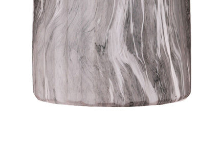 Round Geometric Outdoor End Table - Marble