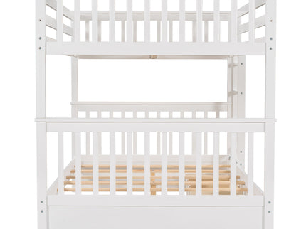 Bunk Bed With Ladders And 2 Storage Drawers