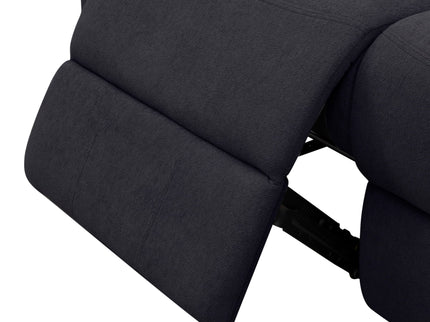 3 Seat Manual Reclining Sofa With Deep Recline - Black