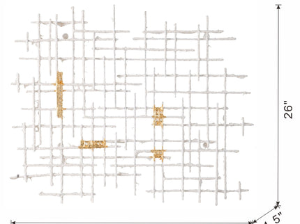 Iron Wall Decor - White / Gold