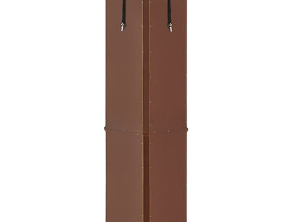 Corner Curio Cabinet With Lights, Adjustable Tempered Glass Shelves, Display Cabinet (E26 Light Bulb Not Included) - Mirrored / Walnut