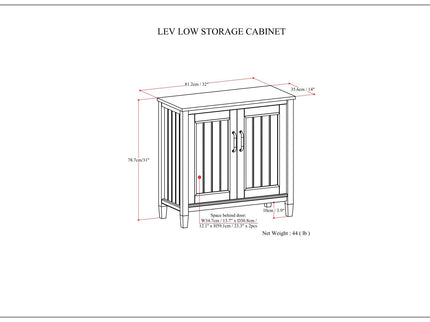 Lev - Low Storage Cabinet - Smoky Brown