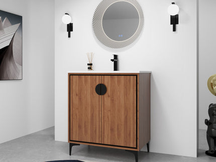 Modern Bathroom Vanity With Top Sink, Engineered Wood Storage Cabinet