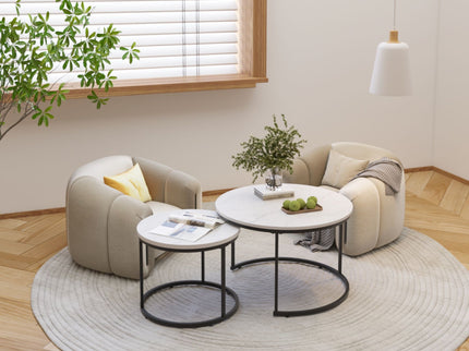 Round Nesting Coffee Table (Set of 2)