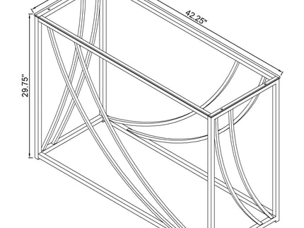 Kempton - Console Table - Chrome