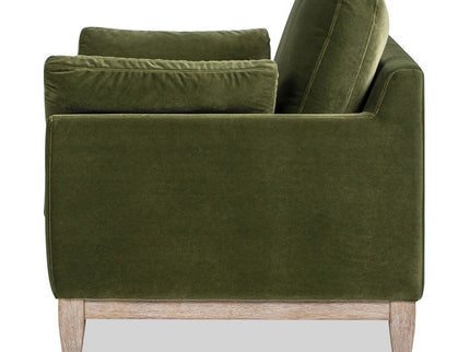 Pasadena - Wide Modern Farmhouse Accent Arm Chair - Olive Green