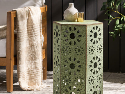 Galore - Side Table With Sunburst Cut Out Design
