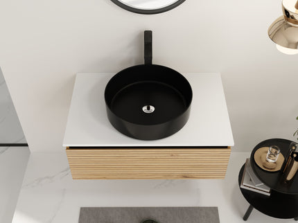 Wall Mounted Bathroom Vanity With Art Sink & 1 Soft Close Drawer