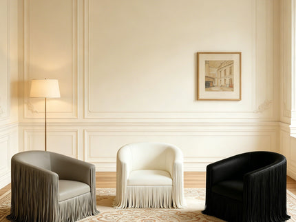 Isle - Swivel Chair With Fringe Accent
