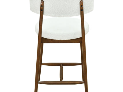 Mid Century Modern Counter Stools, Fabric Upholstered Chairs