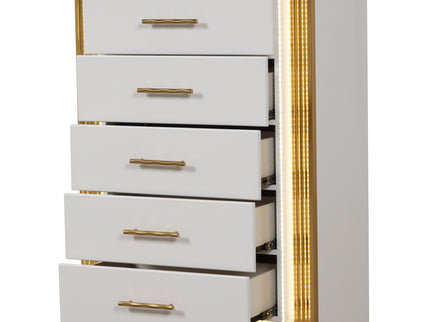 Obsession - 5 Drawer Chest - White