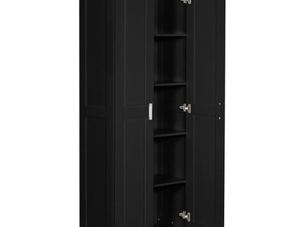 Storage Cabinet With Adjustable Shelves, 2 Doors, Rectangle Design For Bathroom