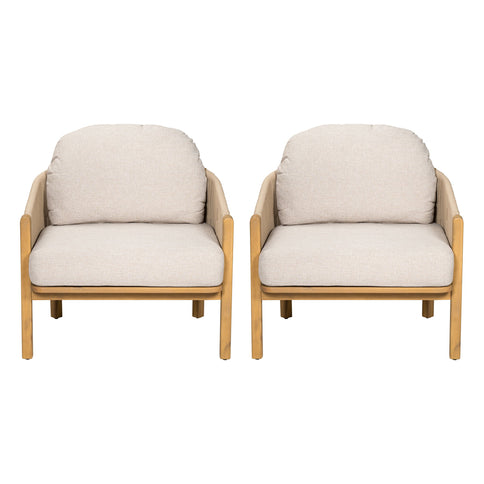 Grotta - Outdoor Wood Club Chair (Set of 2)