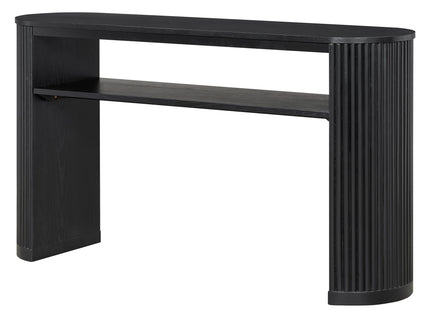 Console Table With Fluted Legs, Open Shelf