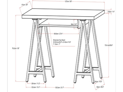 Sawhorse - Handcrafted Solid Desk